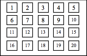 uWrite the numbers 1-20 on the boardṽANeBreB