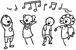 「Head, Shoulders, Knees & Toes」を歌う