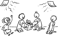 「Flashcard Pass the parcel」をやる