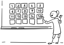 �uWrite the numbers 1-20 on the board�v�̃A�N�e�B�r�e�B������