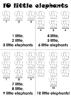 10 Little Elephants B&W